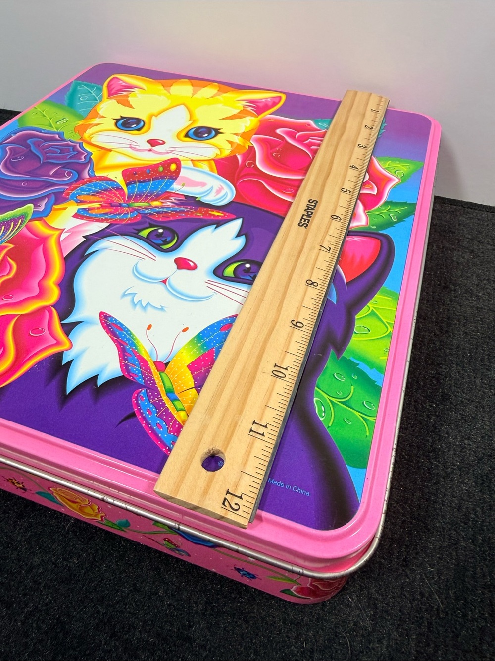 VTG Lisa Frank Kittens and Butterflies Tin only 10.5”x12” *READ - Picture 2 of 16